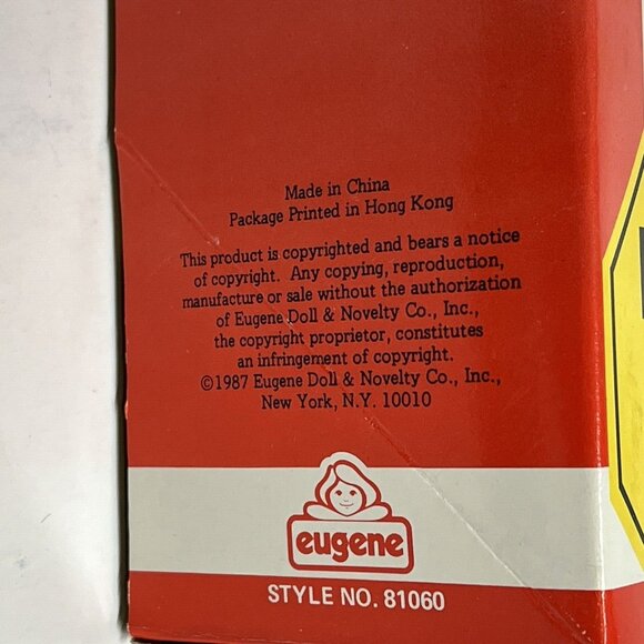 Vintage 1987 Eugene Doll Ginger Blue Sleppy Eyes Little Dolly On Board 11" - Picture 8 of 16